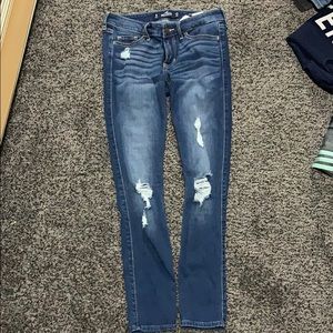 Holister jeans low rise super skinny crop